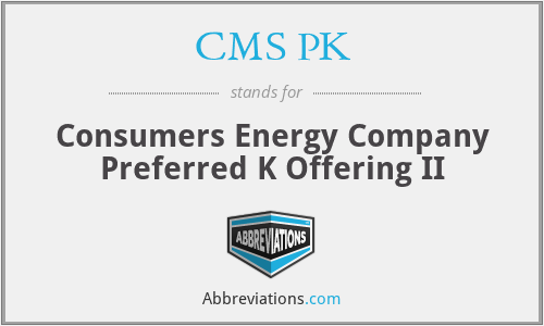 CMS PK - Consumers Energy Company Preferred K Offering II